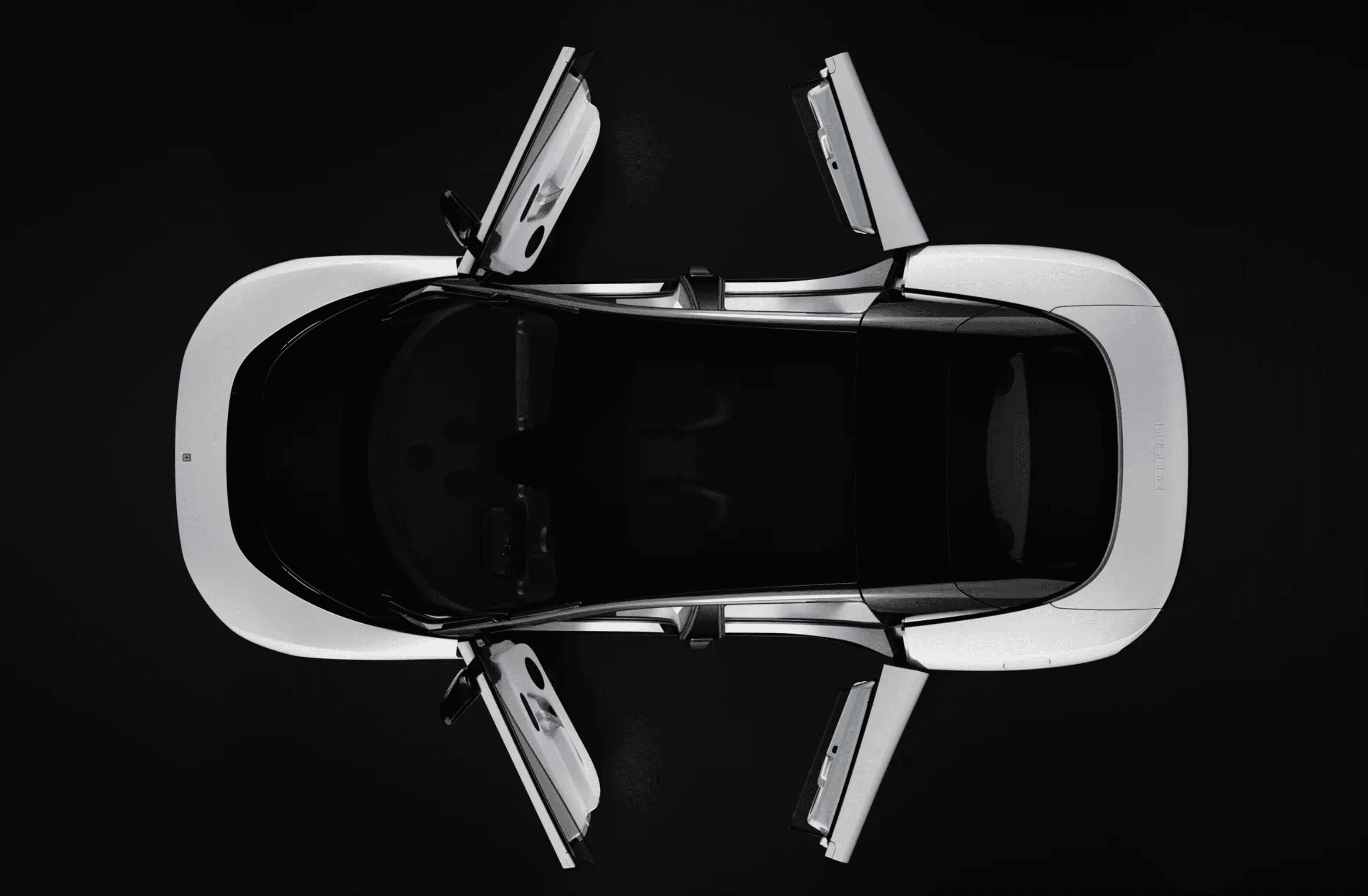 open road at dusk luxury electric car driving premium mood